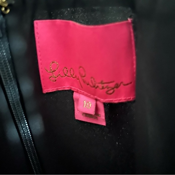 Lilly Pulitzer Amenna Shift Dress in Black sz 10 - Picture 4 of 4